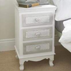 Antique French Style Brittany 3 Drawer Bedside