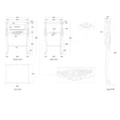 Fresh sleep Store -Fresh sleep Store antique french style white finished 1 drawer bedside p49879 108078 zoom