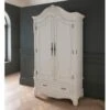 Antique French Style White Finished 1 Drawer Wardrobe