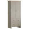 Arlington 2 Door 2 Drawer Grey Wardrobe -Fresh sleep Store arlington 2 door 2 drawer grey wardrobe p72951 111536 zoom