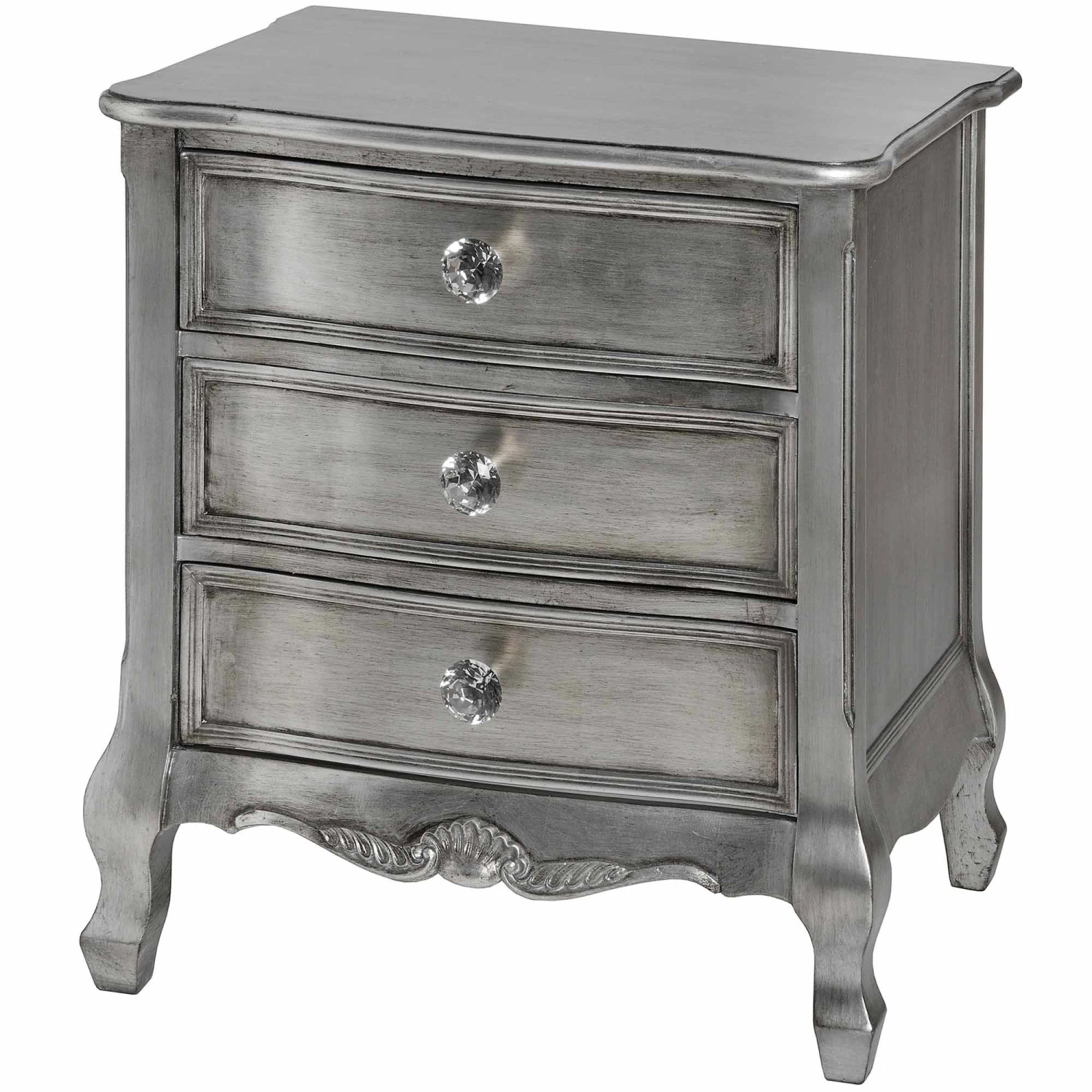 Avignon Antique French Style Three Drawer Bedside Table 3 Avignon Antique French Style Three Drawer Bedside Table
