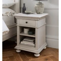 Bakersfield Grey Antique French Style Bedside Table