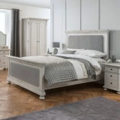 Bakersfield Grey Antique French Style Fabric Bed -Fresh sleep Store bakersfield grey antique french style fabric bed p45183 51886 zoom