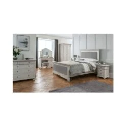 Bakersfield Grey Antique French Style Fabric Bed -Fresh sleep Store bakersfield grey antique french style fabric bed p45183 52533 image