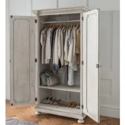 Bakersfield Grey Antique French Style Wardrobe -Fresh sleep Store bakersfield grey antique french style wardrobe p45165 51935 zoom