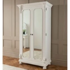 Bakersfield White Antique French Style Wardrobe