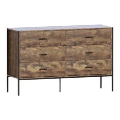 Brooklyn Dark Wood 6 Drawer Chest