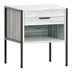 Brooklyn Grey 1 Drawer Bedside Cabinet
