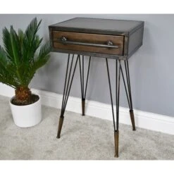 Brown One Drawer Bedside Table -Fresh sleep Store brown one drawer bedside table p65223 101513 zoom