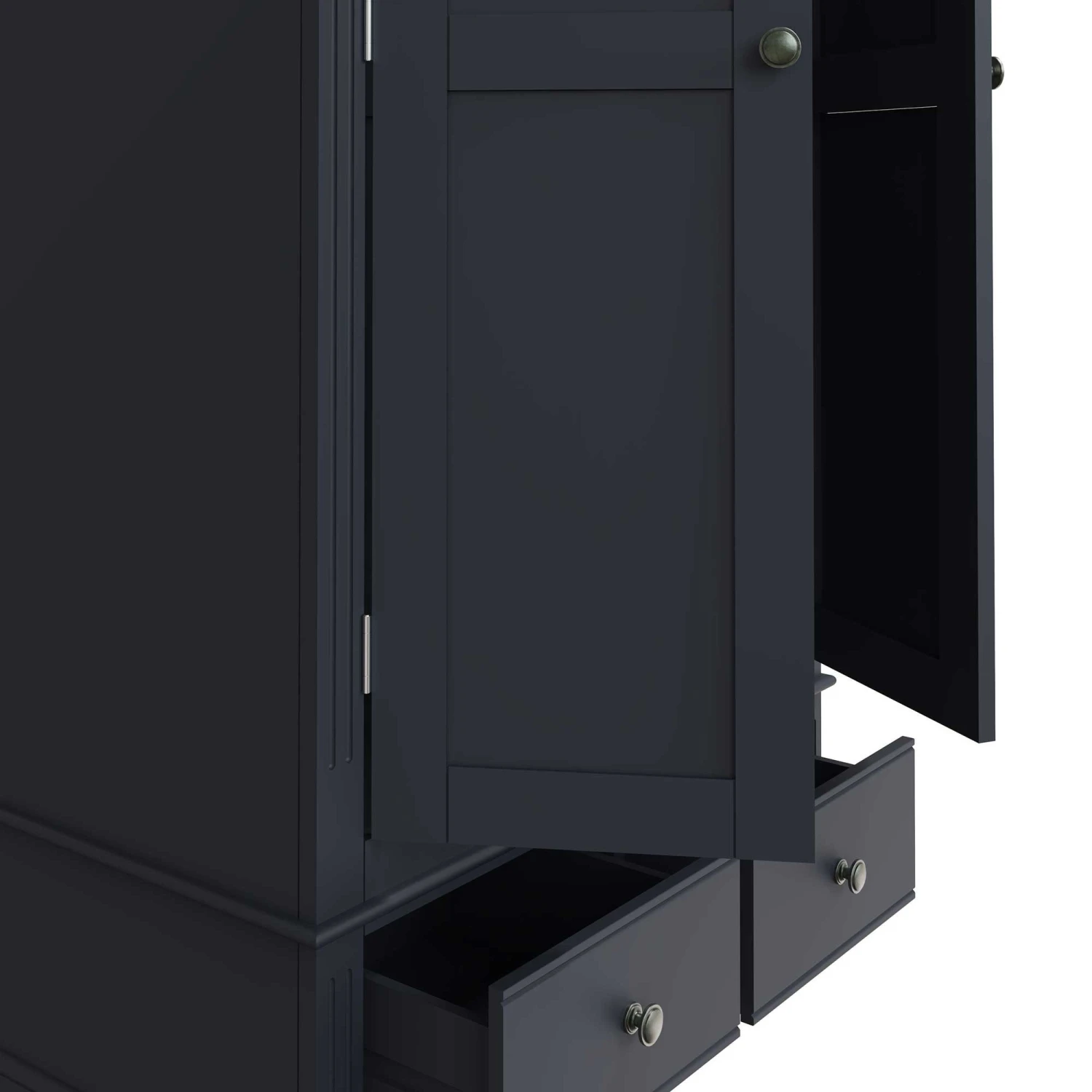 Burlington Midnight Grey 2 Door Wardrobe 8 Burlington Midnight Grey 2 Door Wardrobe - Image 6