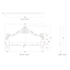 Crushed Velvet Silver Antique French Style Bed -Fresh sleep Store crushed velvet silver antique french style bed p44028 108822 zoom