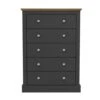 Devon 5 Drawer Chest Charcoal -Fresh sleep Store devon 5 drawer chest charcoal p73144 111980 zoom