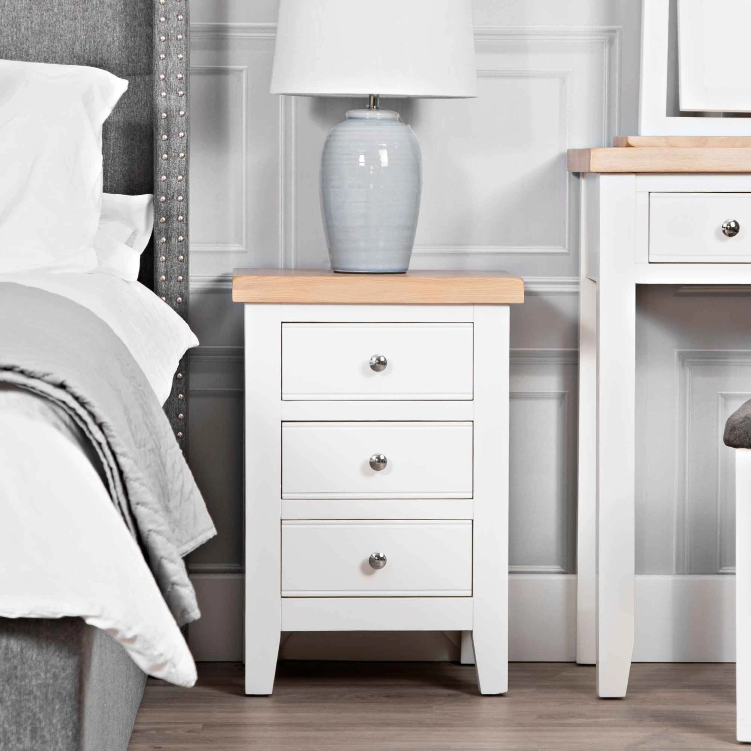 Eastbury White Large Bedside Cabinet