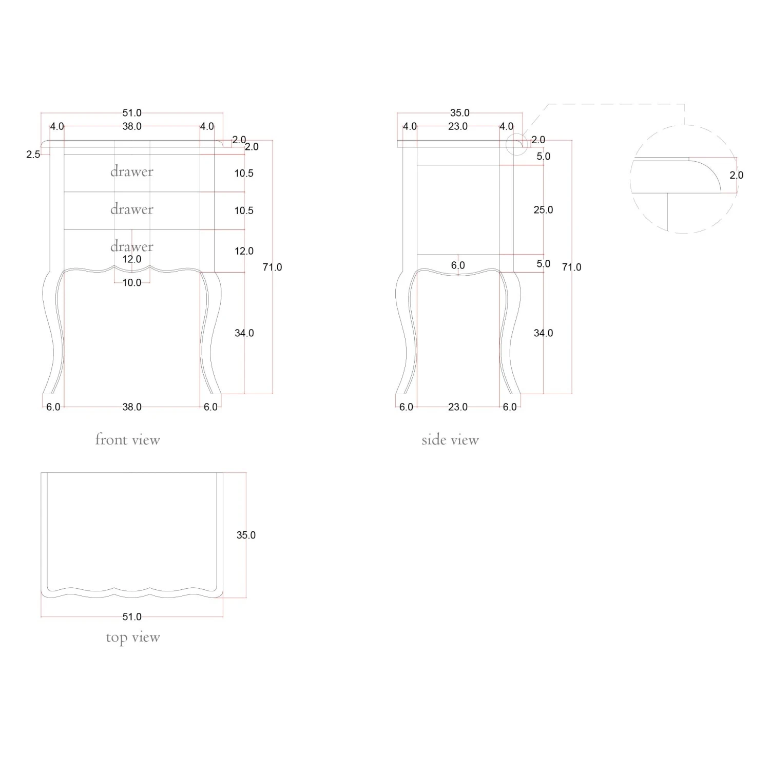 Estelle Antique French Style Bedside Table 5 Estelle Antique French Style Bedside Table - Image 3