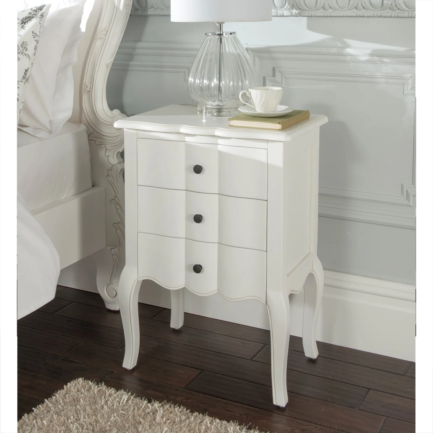 Estelle Antique French Style Bedside Table 3 Estelle Antique French Style Bedside Table