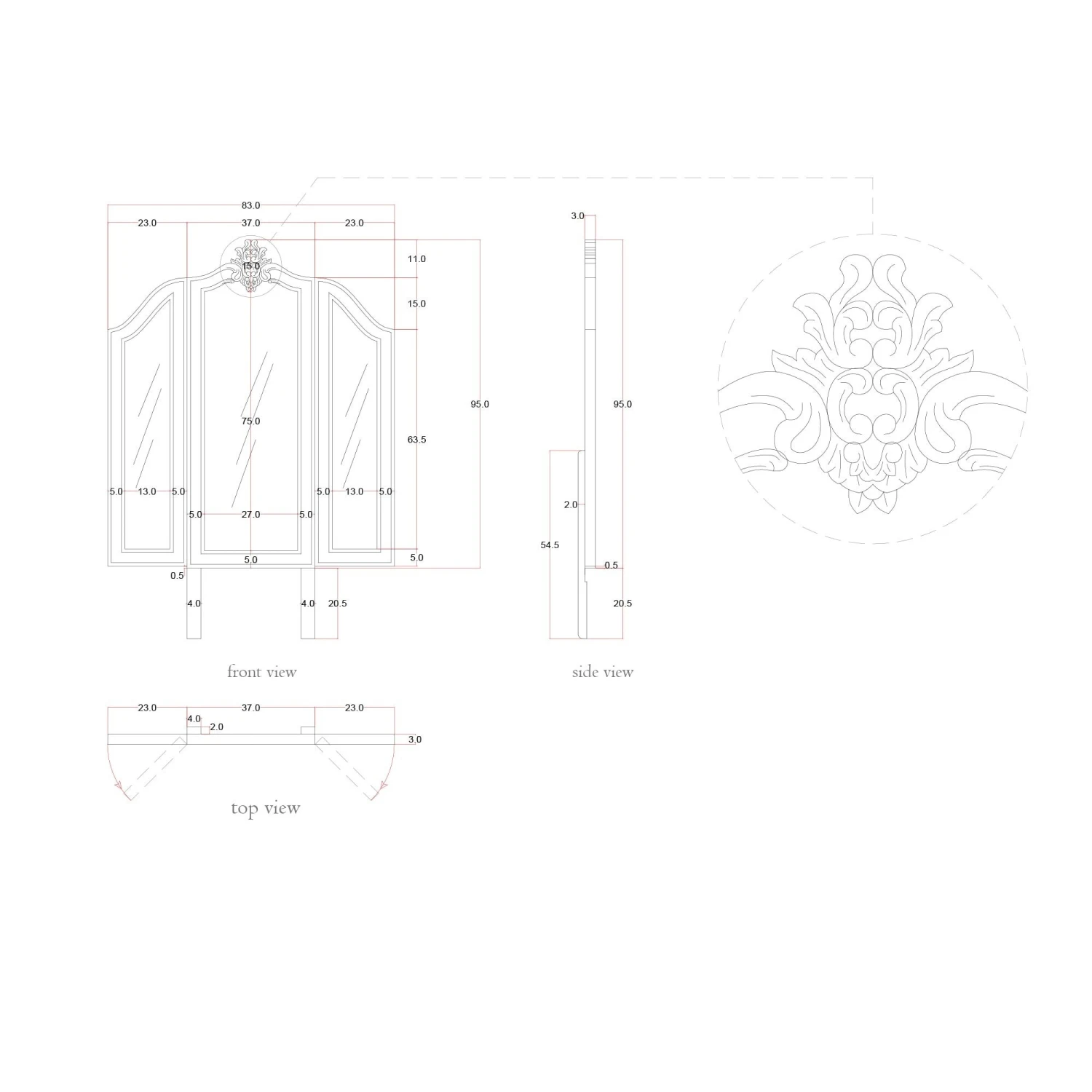 Estelle Antique French Style Dressing Table 7 Estelle Antique French Style Dressing Table - Image 5