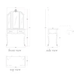 Estelle Silver Antique French Style Dressing Table Set -Fresh sleep Store estelle silver antique french style dressing table set p40519 108120 zoom