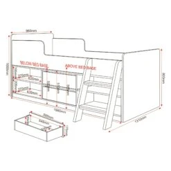Felix Light Sonoma Oak Low Sleeper Bed -Fresh sleep Store felix light sonoma oak low sleeper bed p69297 107183 zoom