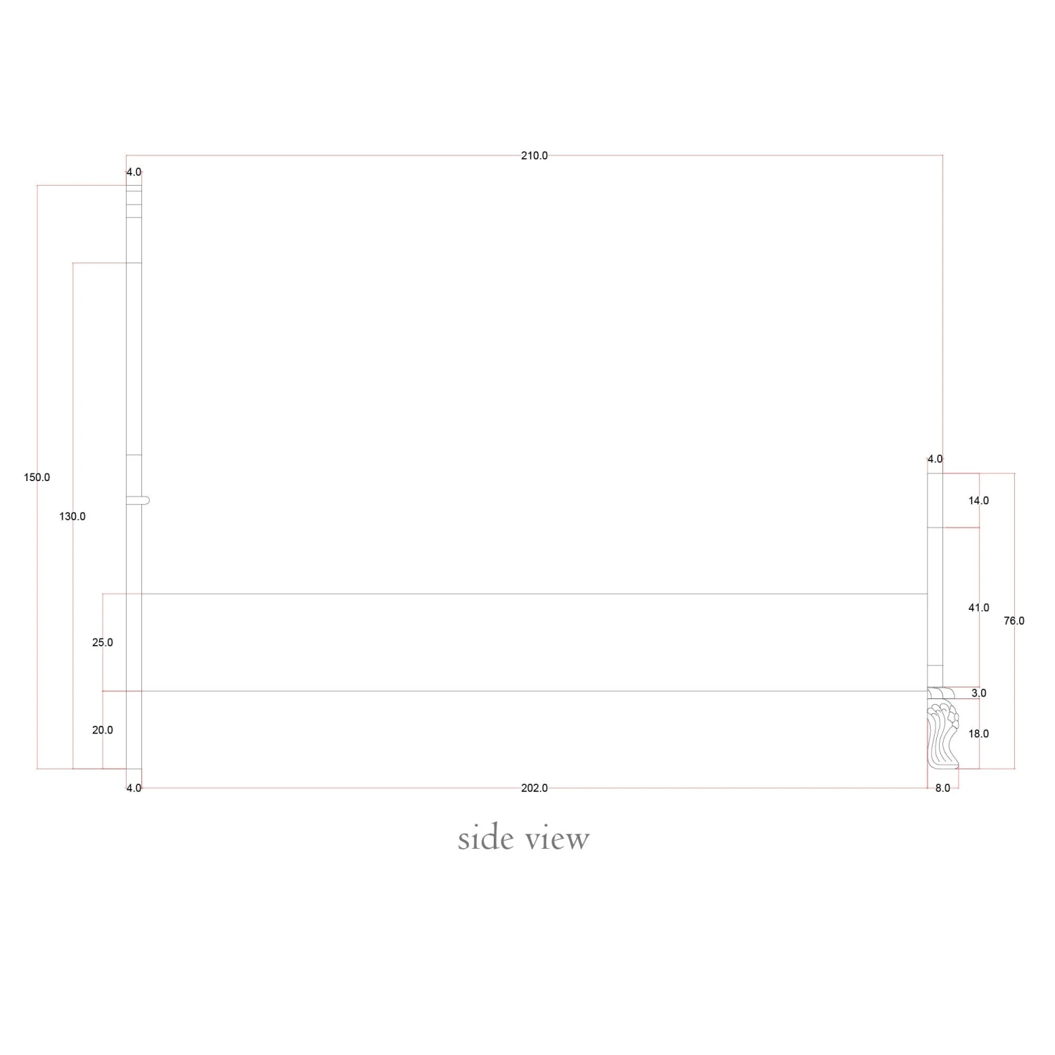 French Style Ornate Carved Bed 6 French Style Ornate Carved Bed - Image 4