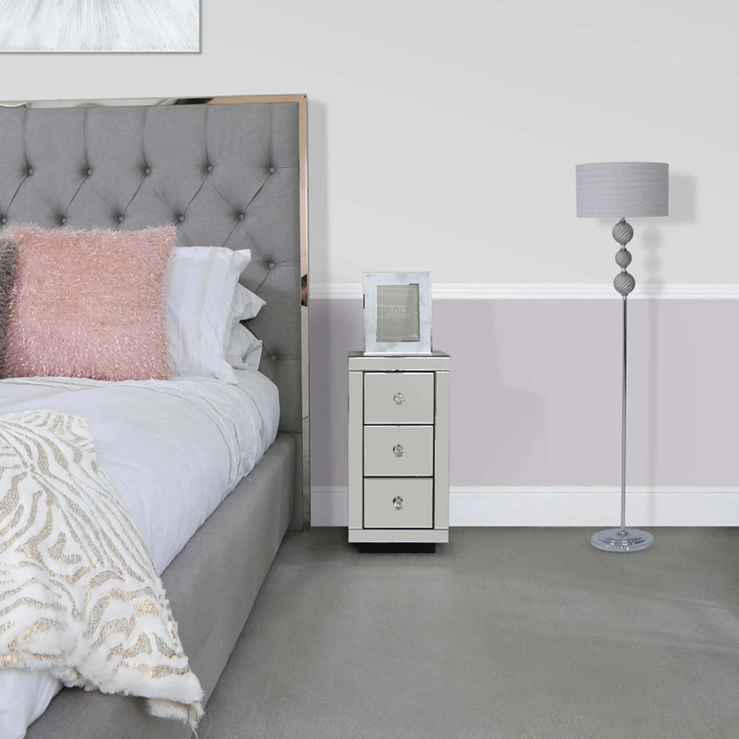 Grace Mirror Bedside Cabinet 3 Grace Mirror Bedside Cabinet