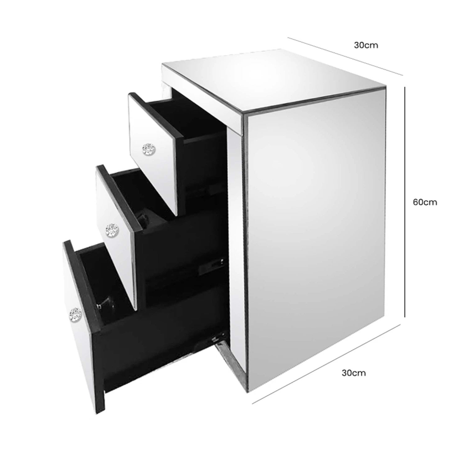 Grace Mirror Bedside Cabinet 6 Grace Mirror Bedside Cabinet - Image 4