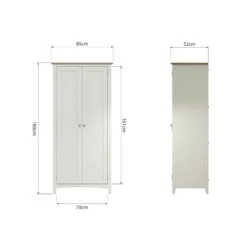 Granada White 2 Door Full Hanging Wardrobe -Fresh sleep Store granada white 2 door full hanging wardrobe p75368 116647 zoom