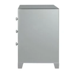 Grey Manhattan Mirror 3 Drawer Bedside Cabinet -Fresh sleep Store grey manhattan mirror 3 drawer bedside cabinet p52907 159306 zoom
