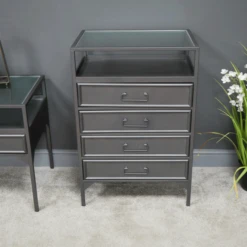 Grey Metal Industrial Cabinet