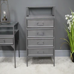 Grey Metal Industrial Cabinet -Fresh sleep Store grey metal industrial cabinet p72718 110937 zoom
