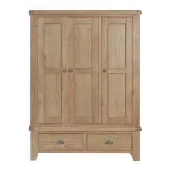 Hampton Oak 3 Door Wardrobe