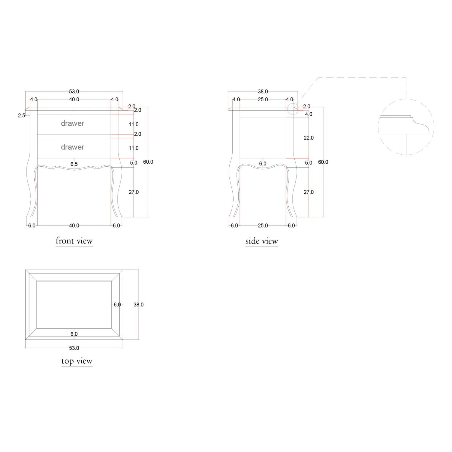 Homesdirect365 Montpellier Blanc Bedside Table 6 Homesdirect365 Montpellier Blanc Bedside Table - Image 4