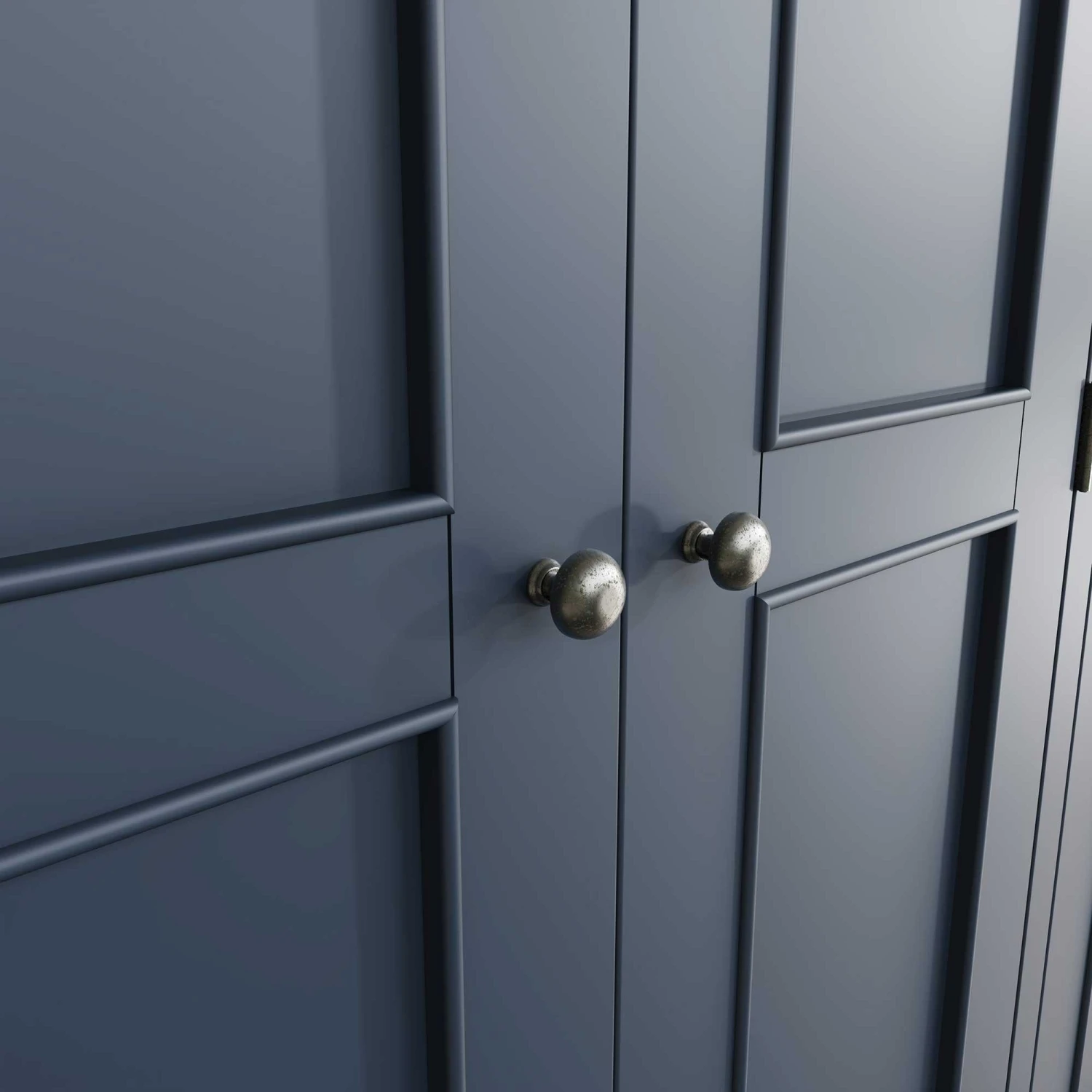 Hopton Blue 3 Door Wardrobe 8 Hopton Blue 3 Door Wardrobe - Image 6