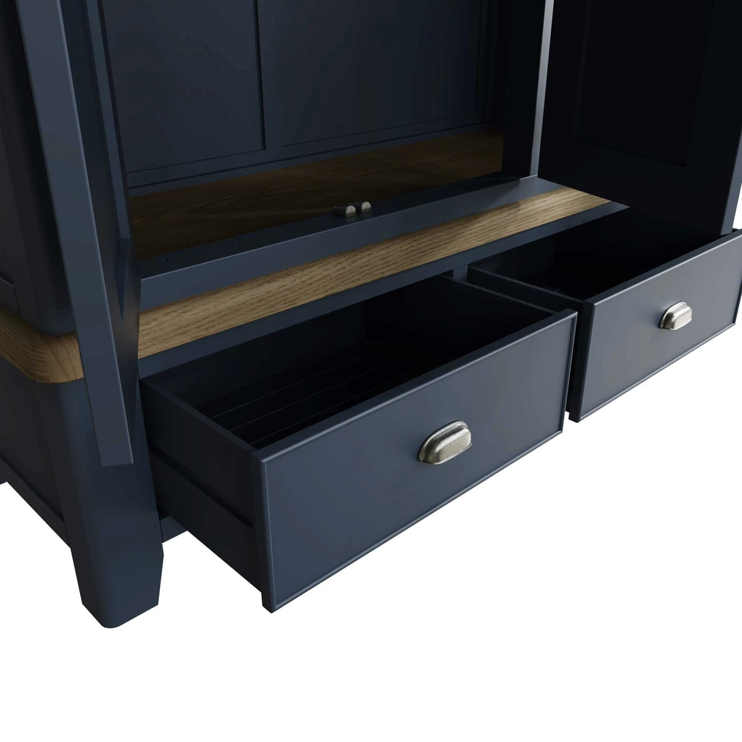 Hopton Blue 3 Door Wardrobe 9 Hopton Blue 3 Door Wardrobe - Image 7