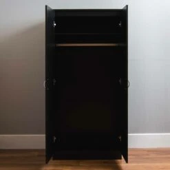Hulio Black 2 Door Wardrobe -Fresh sleep Store hulio black 2 door wardrobe p53648 69985 zoom