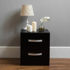 Hulio Black 2 Drawer Chest -Fresh sleep Store hulio black 2 drawer chest p54024 71953 zoom