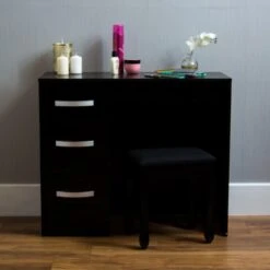Hulio Black 3 Drawer Dressing Table -Fresh sleep Store hulio black 3 drawer dressing table p53852 71176 zoom