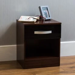 Hulio Black And Walnut 1 Drawer Chest -Fresh sleep Store hulio black and walnut 1 drawer chest p54012 71895 zoom