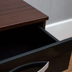 Hulio Black And Walnut 1 Drawer Chest -Fresh sleep Store hulio black and walnut 1 drawer chest p54012 71898 zoom