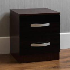 Hulio Black And Walnut 2 Drawer Chest