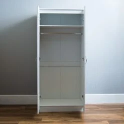 Hulio White 2 Door Wardrobe 14 Hulio White 2 Door Wardrobe -Fresh sleep Store hulio white 2 door wardrobe p53653 70003 zoom