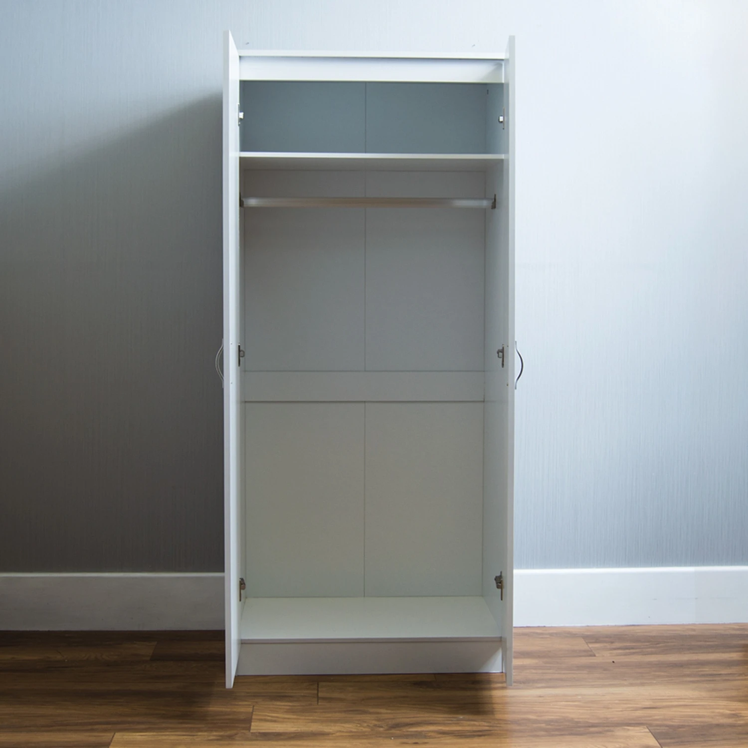 Hulio White 2 Door Wardrobe 7 Hulio White 2 Door Wardrobe - Image 5