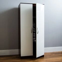 Hulio White And Walnut 2 Door Wardrobe -Fresh sleep Store hulio white and walnut 2 door wardrobe p53654 70018 zoom