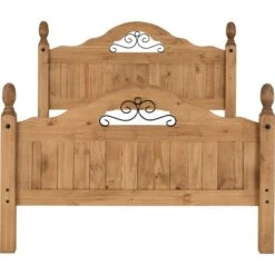 Huxley Pine Scroll Bed With High Foot End -Fresh sleep Store huxley pine scroll bed with high foot end p69372 119253 zoom