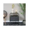 Industrial Bronze Metal Bedside Cabinet