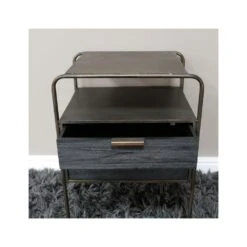 Industrial Bronze Metal Bedside Cabinet -Fresh sleep Store industrial bronze metal bedside cabinet p81107 161873 image