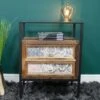Industrial Style Bedside Cabinet With Patterned Front 2 Industrial Style Bedside Cabinet With Patterned Front -Fresh sleep Store industrial style bedside cabinet with patterned front p76906 126166 zoom