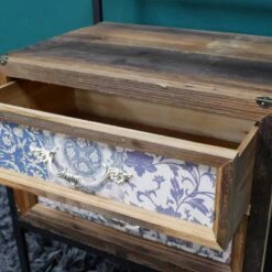 Industrial Style Bedside Cabinet With Patterned Front -Fresh sleep Store industrial style bedside cabinet with patterned front p76906 126170 zoom