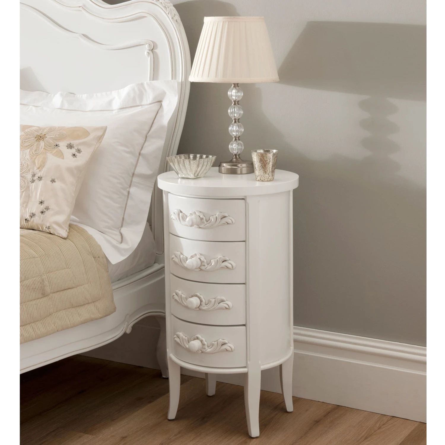 La Rochelle Antique French Style Bedside 3 La Rochelle Antique French Style Bedside
