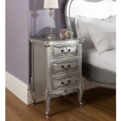 La Rochelle Silver Antique French Style Bedside