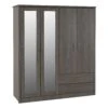 Lisbon Black Wood Grain 4 Door Wardrobe -Fresh sleep Store lisbon black wood grain 4 door wardrobe p80316 157447 zoom